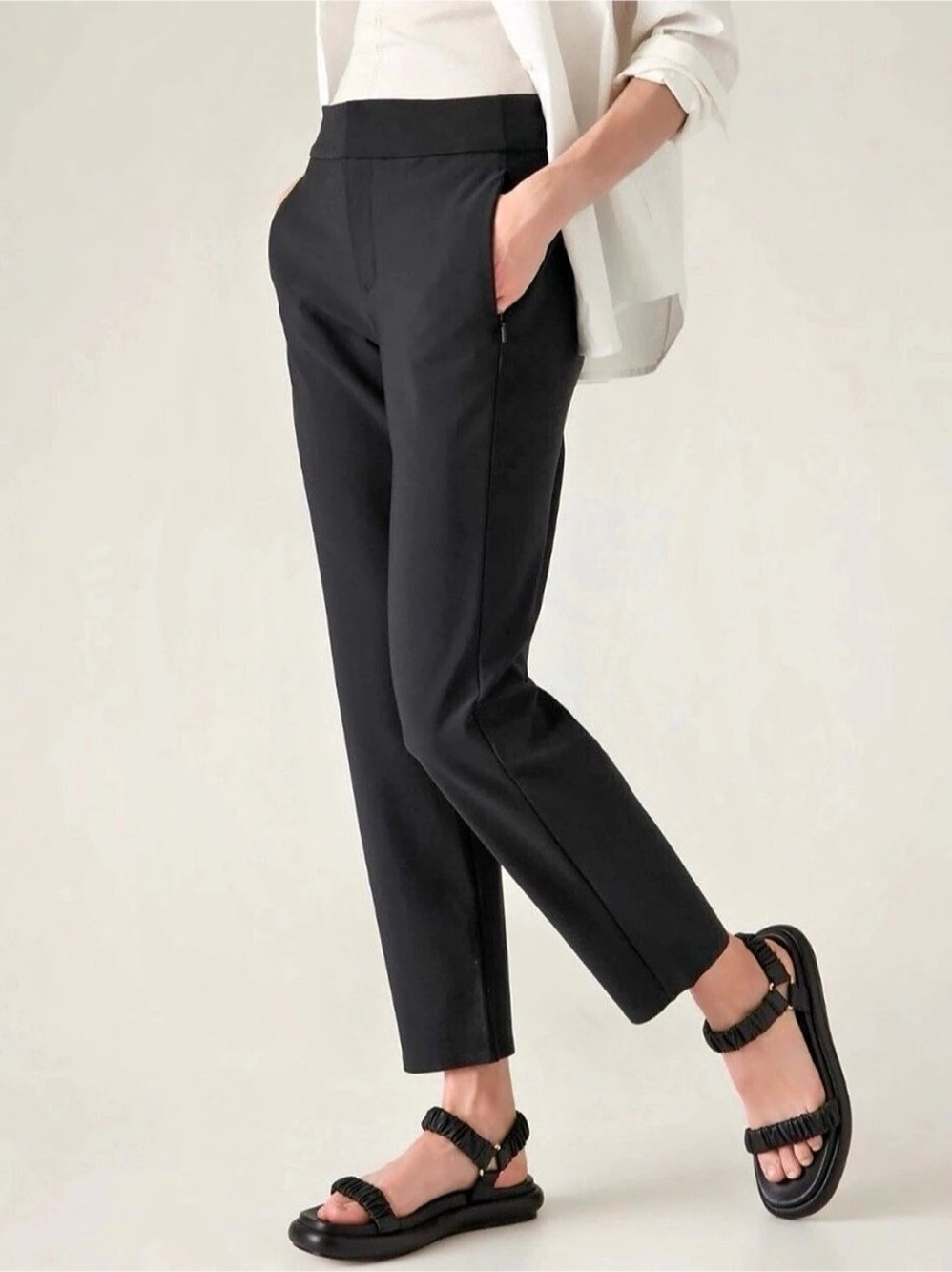 Athleta | Stellar Trouser Black Ankle Trousers | Size 4 | Like New